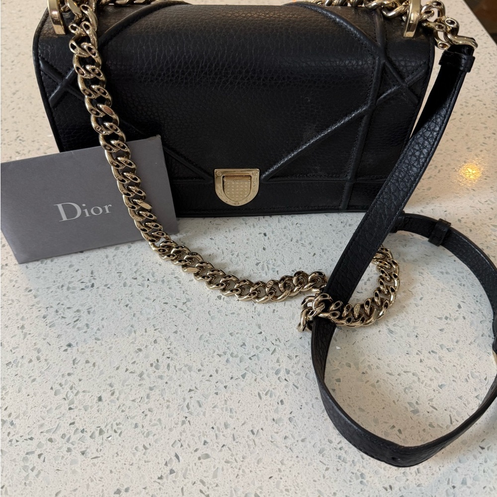 Dior Black Crossbody Bag with Chain Strap